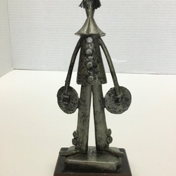 Vintage Plastic Silver Black Clown Made in Italy - Picture 3 of 7